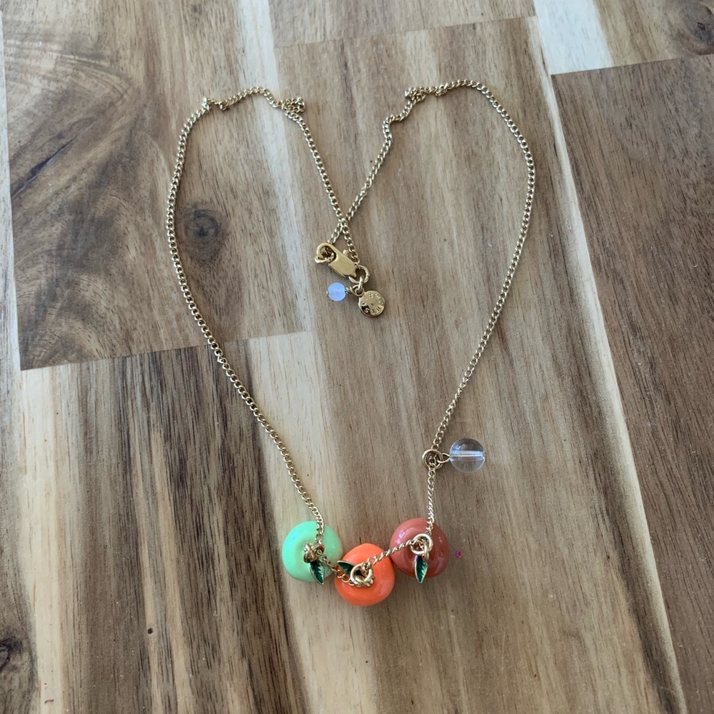 J.CREW Crewcuts enamel apple pendant necklace J crew Jcrew jewelry NWOT